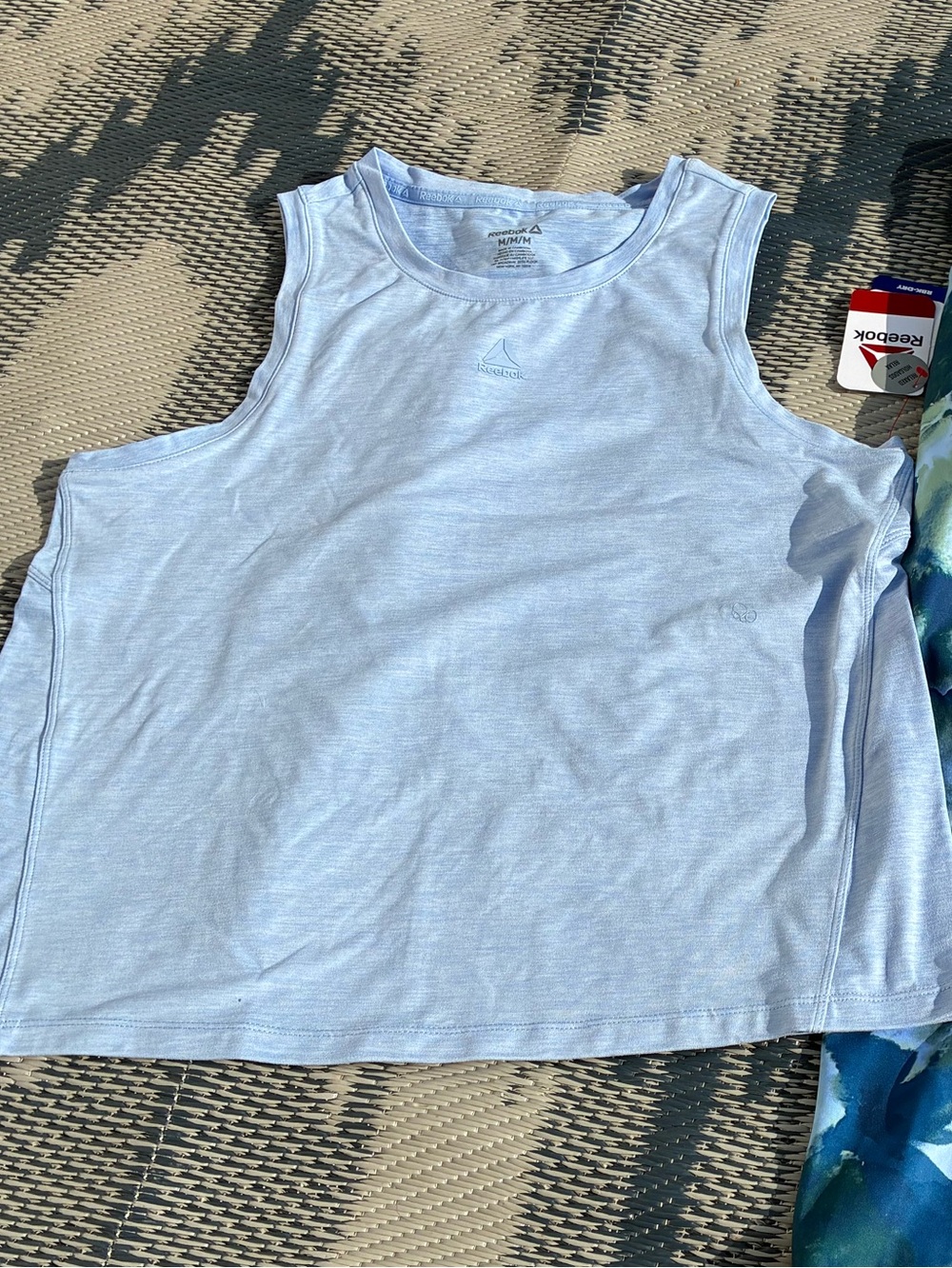 Reebok Women's Light Blue Athletic Tank top